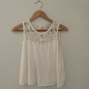 White open back shirt